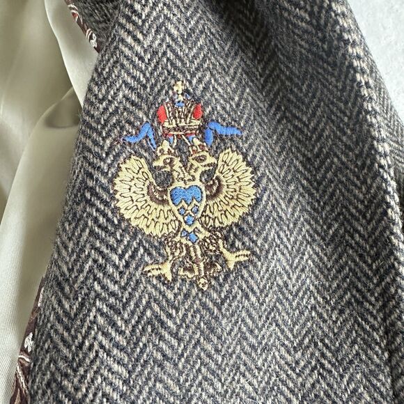 J.Crew + Robert Noble Scotland Blazer Gray Herringbone Womens Sz 6 - Picture 7 of 10